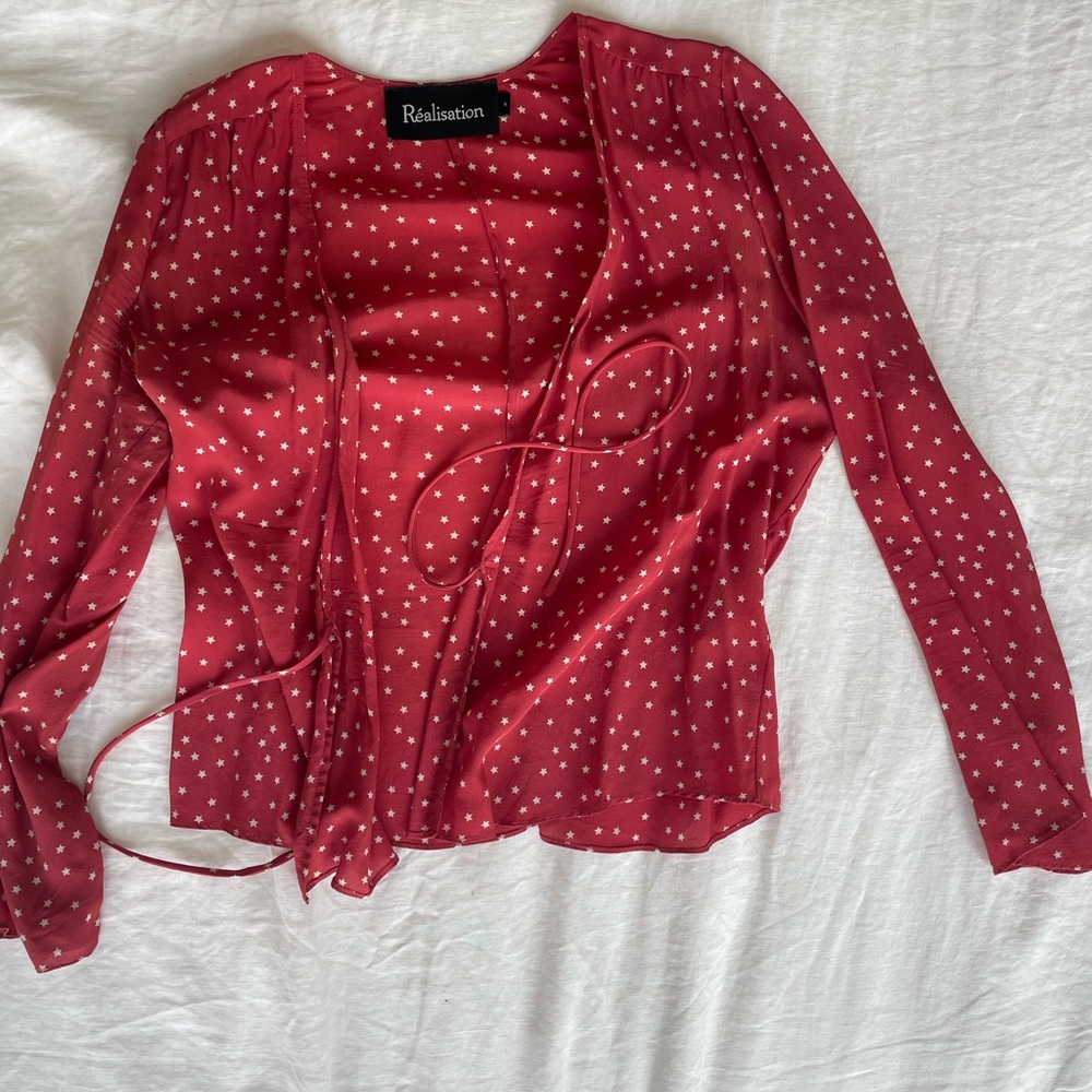 Realisation Par tie front silk top